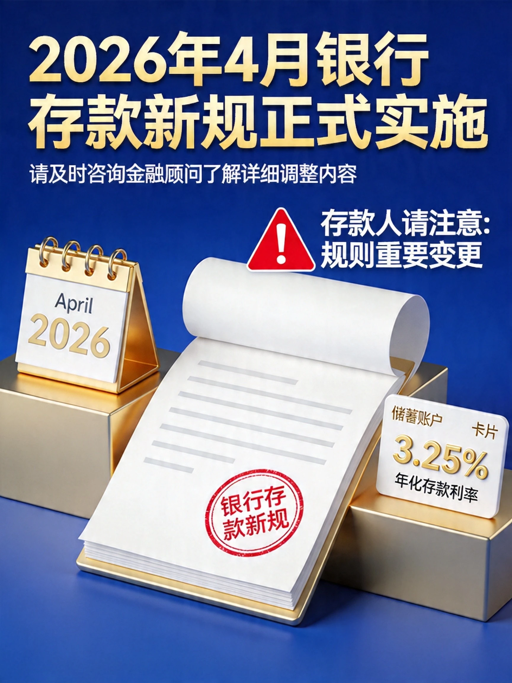 存款新规落地！4月起定期存款必须知道的4件事