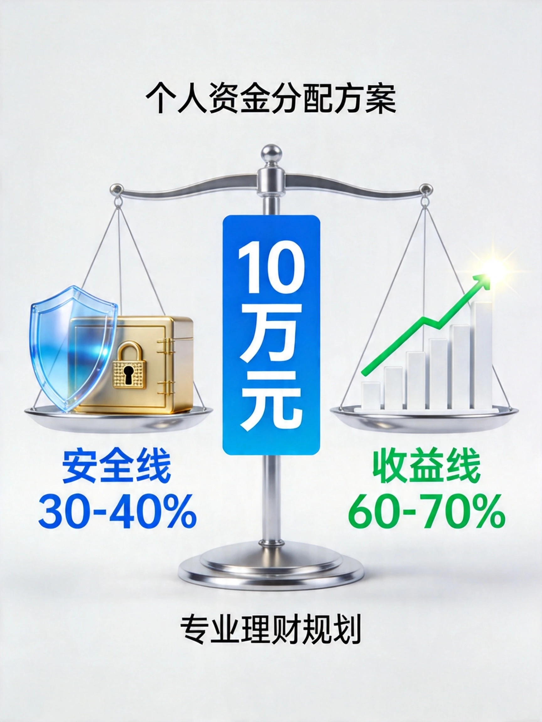 10万闲钱怎么配置？普通人的理财两条线实操方案