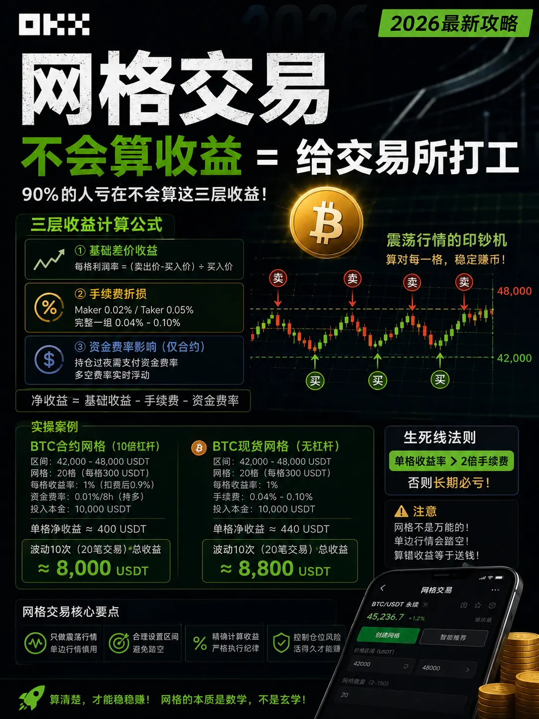 欧意网格交易收益怎么算?2026最新公式+实操案例,算错一格亏一年