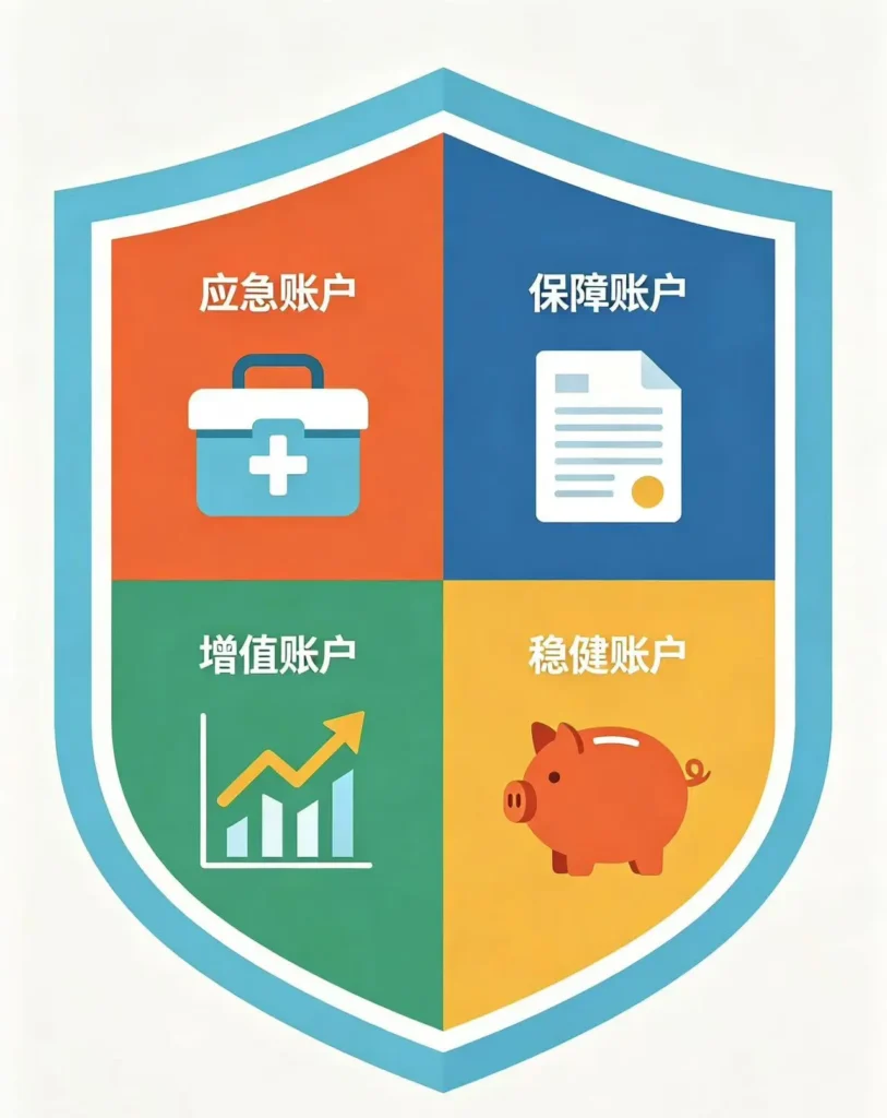 一张解释家庭资产配置的插图