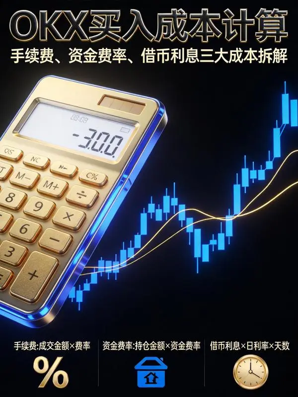 OKX买入成本计算2026|手续费+资金费率+利息全拆解 附公式与案例
