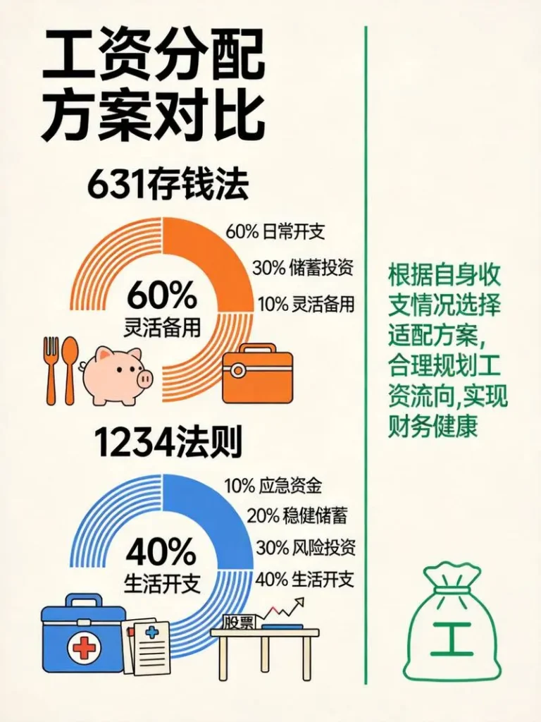 631存钱法与1234法则对比