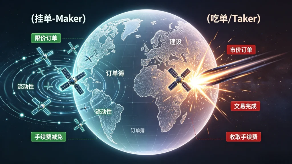 OKX 挂单(Maker)与吃单(Taker)核心区别的插图