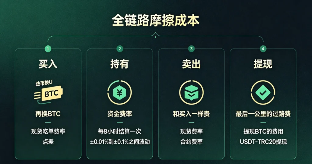 六大交易所摩擦成本拆解图
