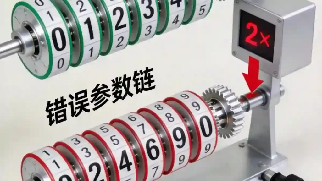 计数器轮组正确错误对比