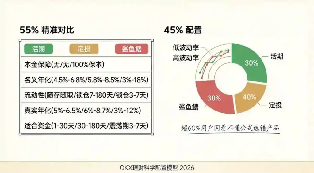 OKX理财三产品对比配置