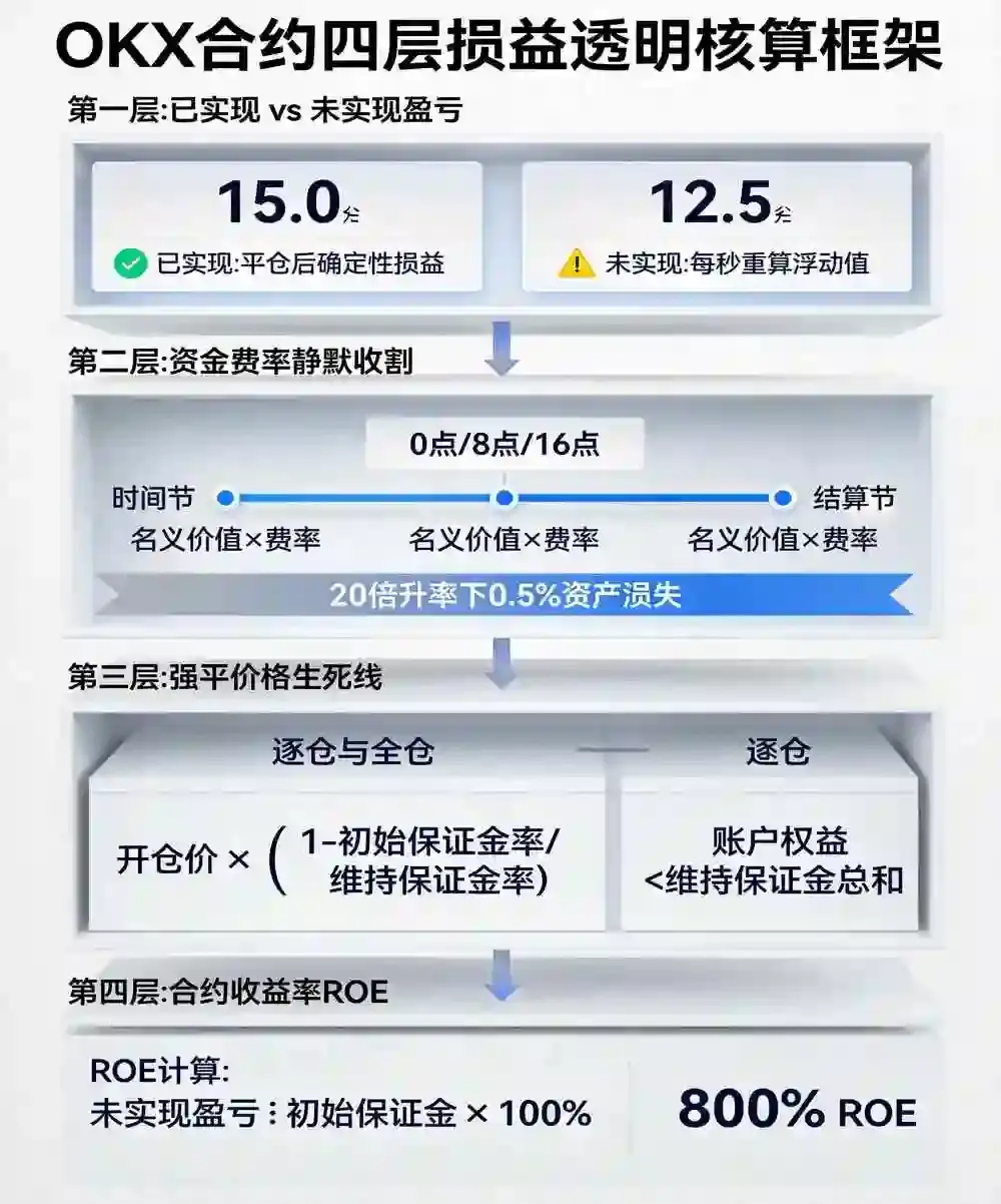 合约盈亏终极核算:已实现/未实现盈亏、资金费率扣减与强平亏损的透明化计算框架全解析