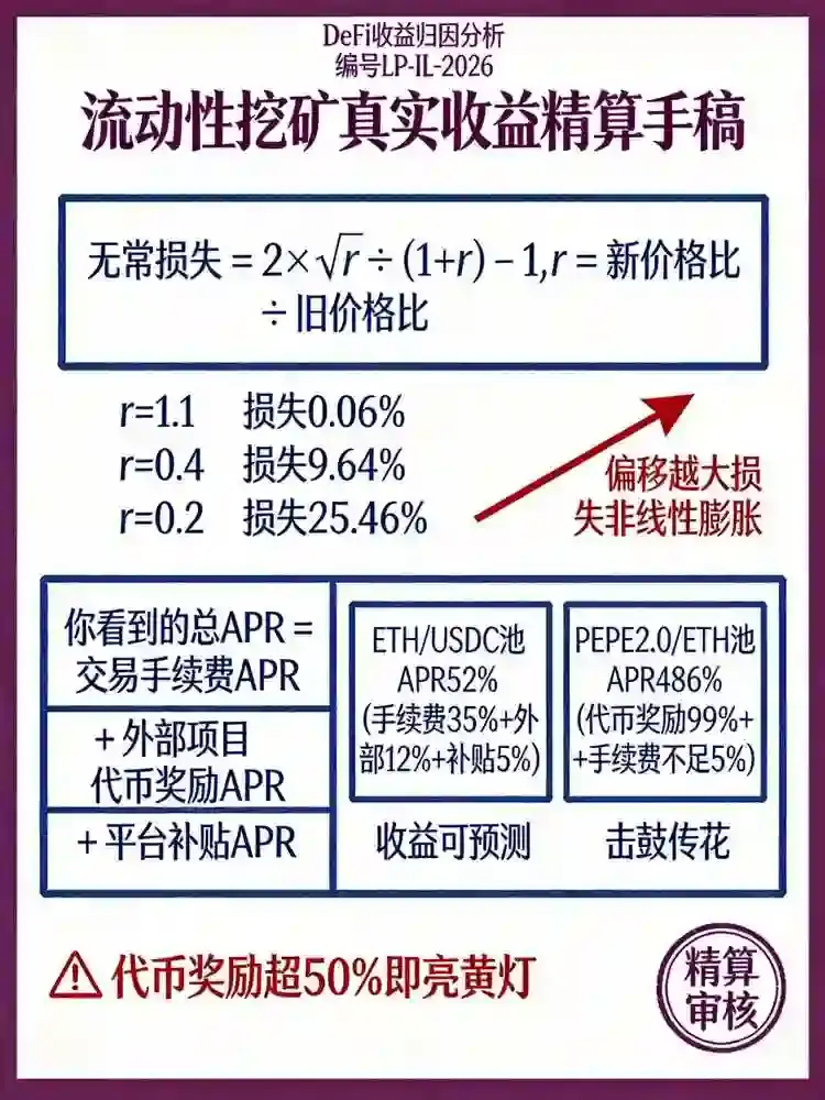 流动性挖矿真实收益测算：用Web3链上赚币算透无常损失后你还赚吗？