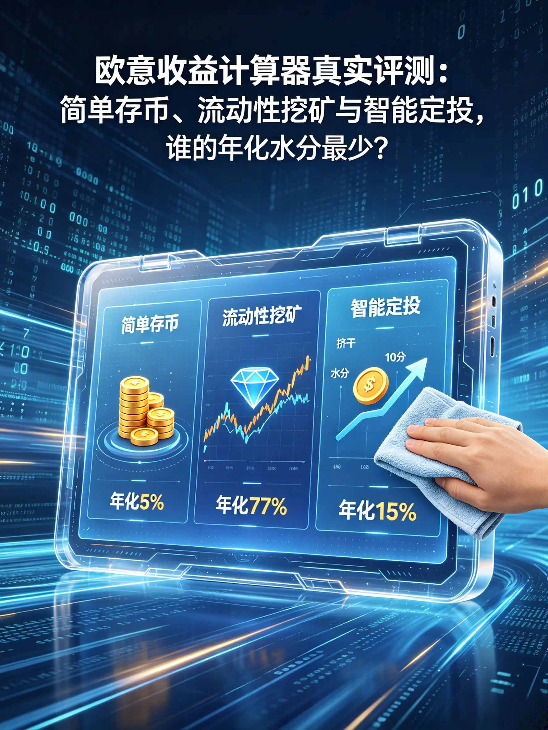收益计算器真实评测:简单存币、流动性挖矿与智能定投,谁的年化水分最少?