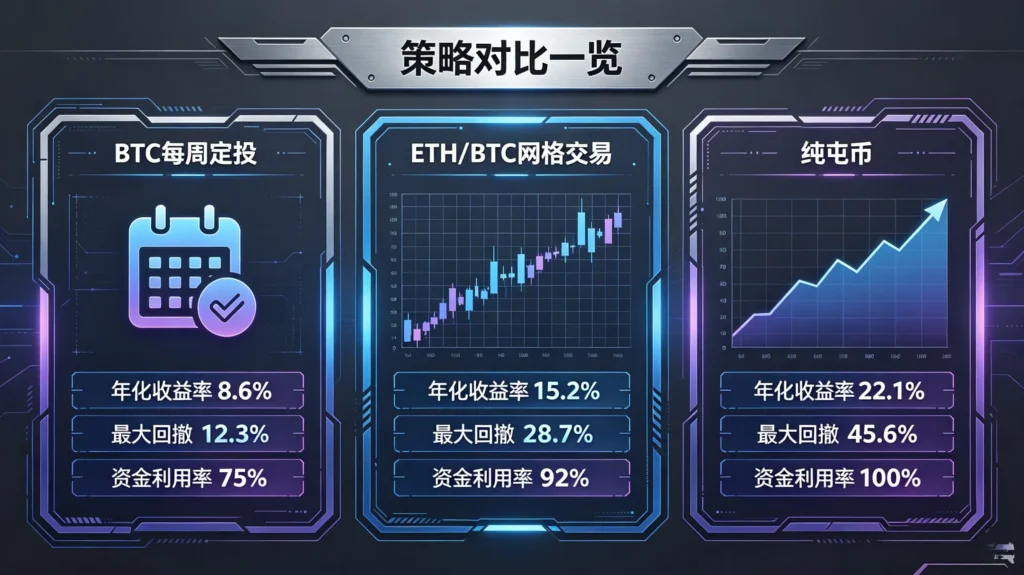 三种投资策略对比