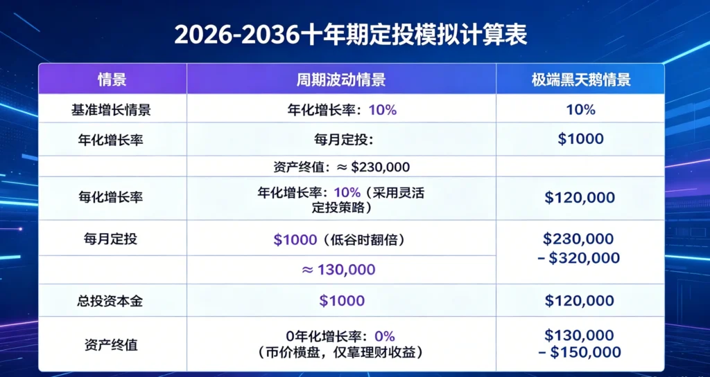 定投三种市场情景收益对比图解
