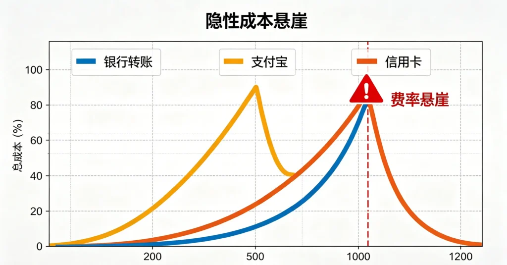C2C 汇率损耗对比图表