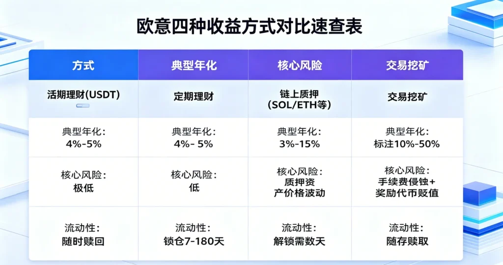 理财质押挖矿收益风险对照表解析