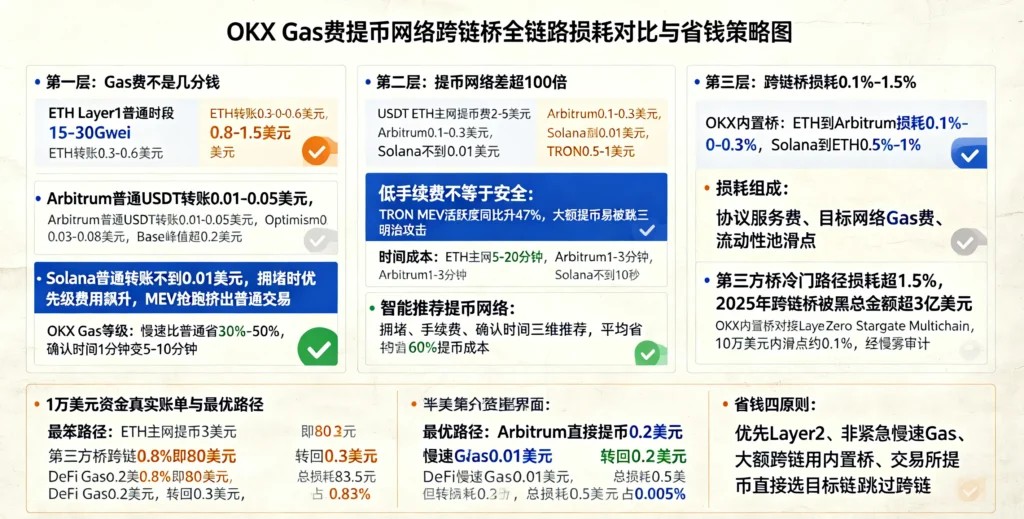 Gas 提币跨链省钱策略图