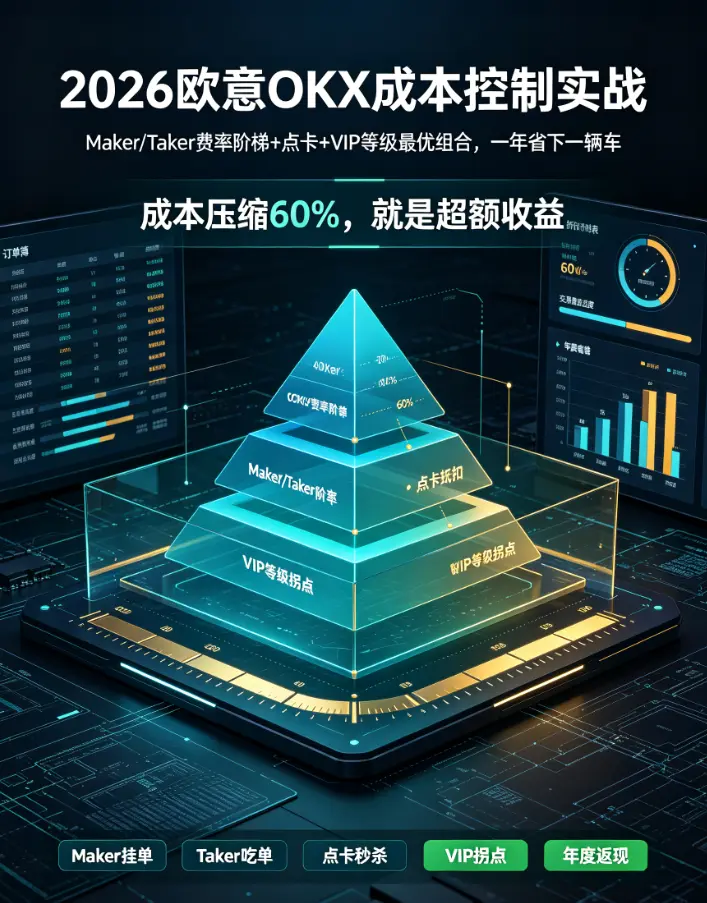 成本控制实战:Maker/Taker费率阶梯+点卡+VIP等级最优组合,一年省下一辆车