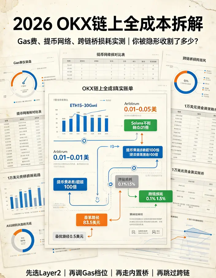 链上全成本拆解:Gas费、提币网络、跨链桥损耗实测,你被隐形收割了多少?