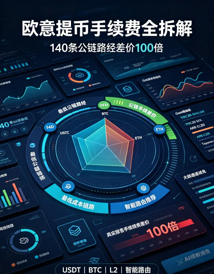 提币手续费全拆解:140条公链路经差价100倍,3招把USDT BTC提币成本压到0.01美元