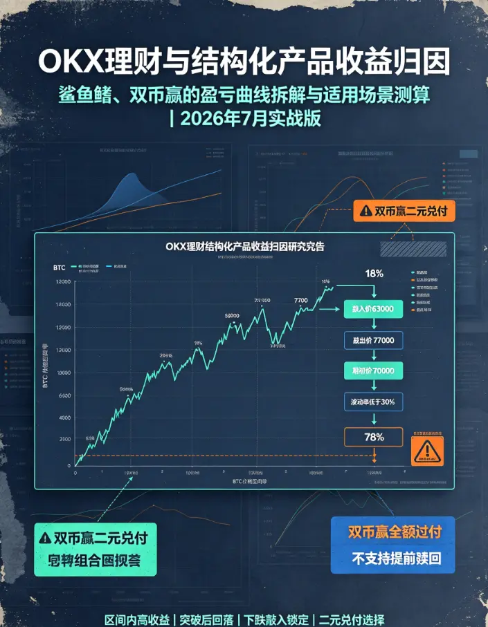 理财与结构化产品收益归因:鲨鱼鳍、双币赢的盈亏曲线拆解与适用场景测算