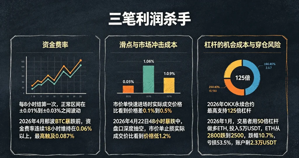 费率滑点杠杆损耗对比图