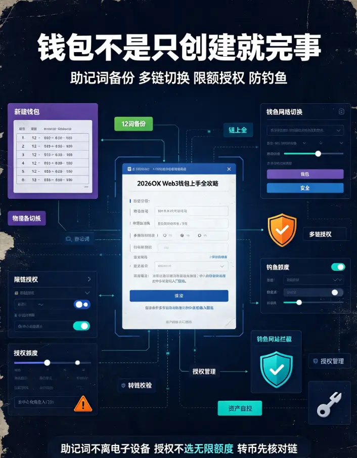Web3钱包上手全攻略：创建备份多链切换去中心化钱包入门